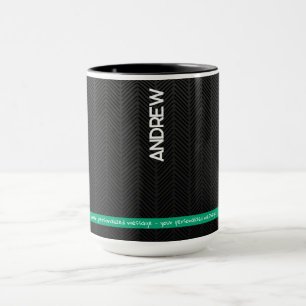 Modern Black Personalized  Mug