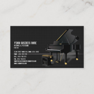 Modern Black Piano Business Plain Card* Card