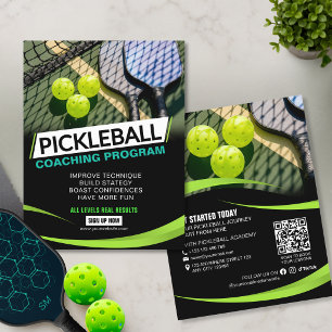 Modern Black Pickleball Lesson Club Academy   Flyer