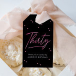Modern Black Pink Calligraphy 30th Birthday Gift Tags<br><div class="desc">Modern Black pink Calligraphy 30th Birthday Gift Tags features a fun scattering of pink faux foil confetti and modern calligraphy.</div>