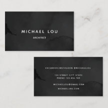 Modern Black Professional Unique Business Card