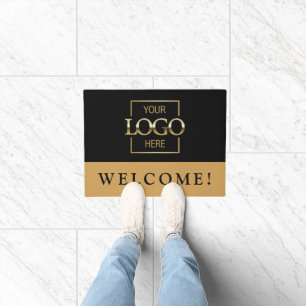 Modern Black Promotional Business Logo Door Mat