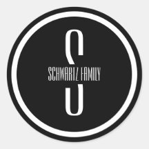 Modern Black Purim Sticker