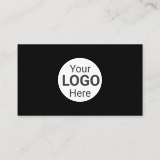 Modern black  qr code and business logo business card