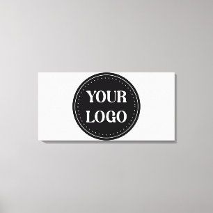 Modern Black QR Code Logo Sleek & Professional Canvas Print
