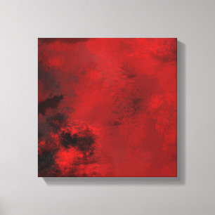 Modern Black & Red Abstract - Creative & Artistic Canvas Print