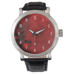 Modern Black & Red Abstract - Creative & Artistic Watch
