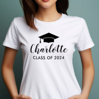 Modern Black Script Name Grad Cap 2026