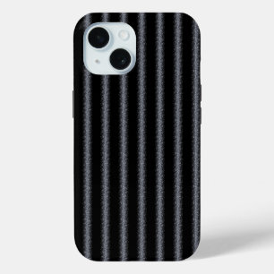  Modern Black & Silver Glitter  iPhone 15 Case