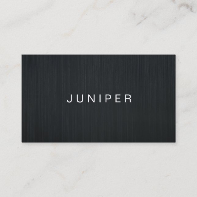 Modern Black Sleek Texture Business Card (Front)