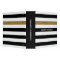 Modern Black Stripes FAUX Gold Glitz and Name