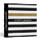Modern Black Stripes FAUX Gold Glitz and Name
