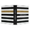 Modern Black Stripes FAUX Gold Glitz and Name