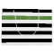 Modern Black Stripes FAUX Green Glitz and Name