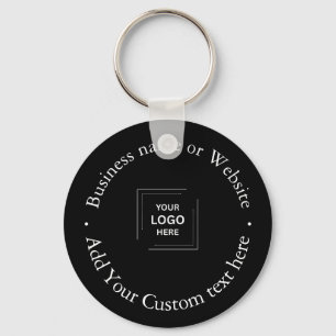 Modern Black Stylish Professional Business Logo Keychain