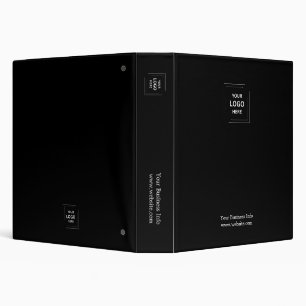 Modern Black Stylish Professional Custom Business Binder