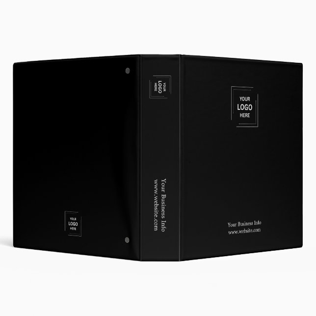 Modern Black Stylish Professional Custom Business  Binder (Background)