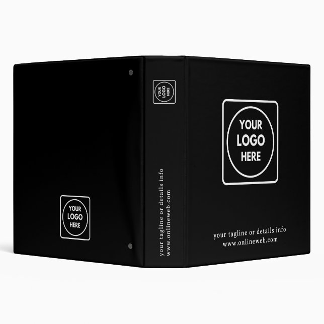 Modern Black Stylish Professional Logo Binder (Background)