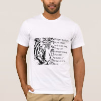 Modern black tiger with text men white