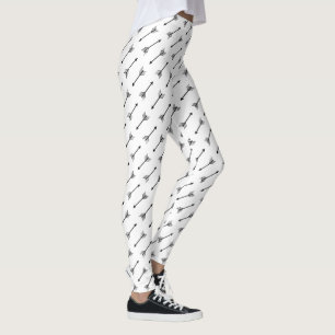 Modern Black Tribal Arrows Leggings