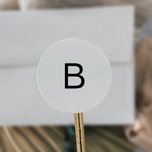 Modern Black Typography Monogram Envelope Seals (Creator Uploaded)