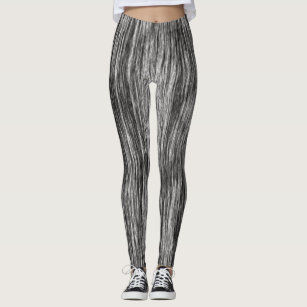 Modern black white abstract graphic pattern chic leggings