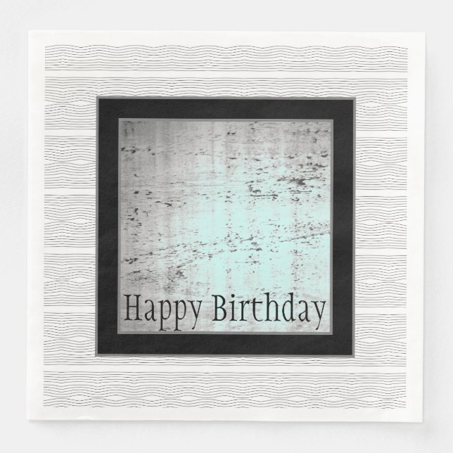 Modern Black White And Grey Napkin (Front)