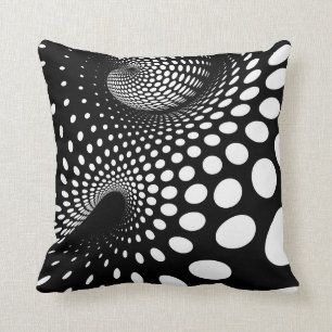 Modern Black & White Art Throw Pillow