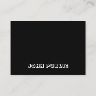 Modern Black White B&W Elegant Minimalist Template Business Card