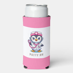 Modern Black White Bestie Photo Personalized Seltzer Can Cooler