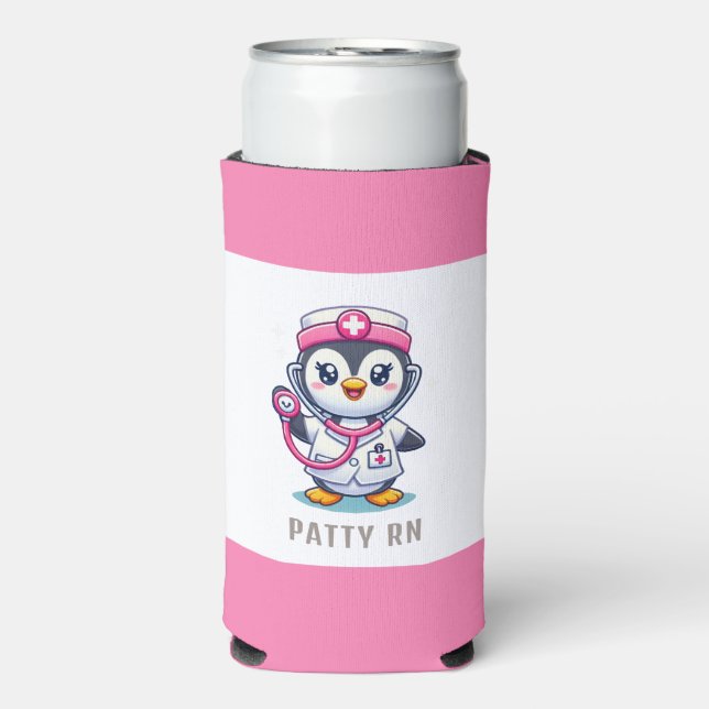 Modern Black White Bestie Photo Personalized Seltzer Can Cooler (Seltzer Front)