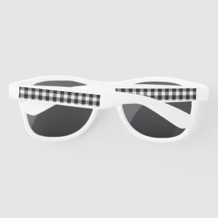 Modern Black White Buffalo Checks Sunglasses