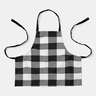 Modern Black White Buffalo Plaid iPhone Case Apron