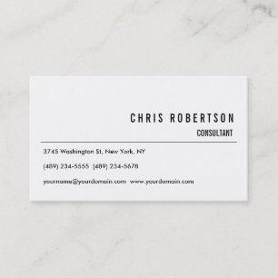 Modern Black White Business Card