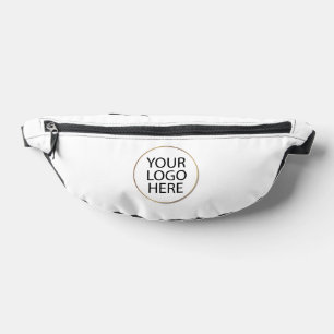 Modern black white Business Logo Name Fanny Pack