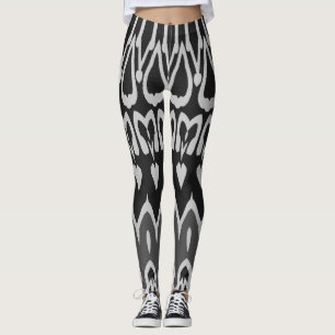 Modern black white classic "Ratti_Creative_Arts" Leggings
