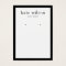 Modern Black White Earring Display Card