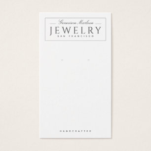 Modern Black White Earring Display Cards