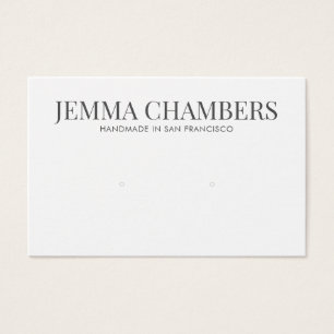 Modern Black White Earrings Jewellery Display Card