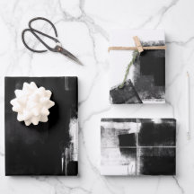 Modern Black White Grey Rustic Abstract s3