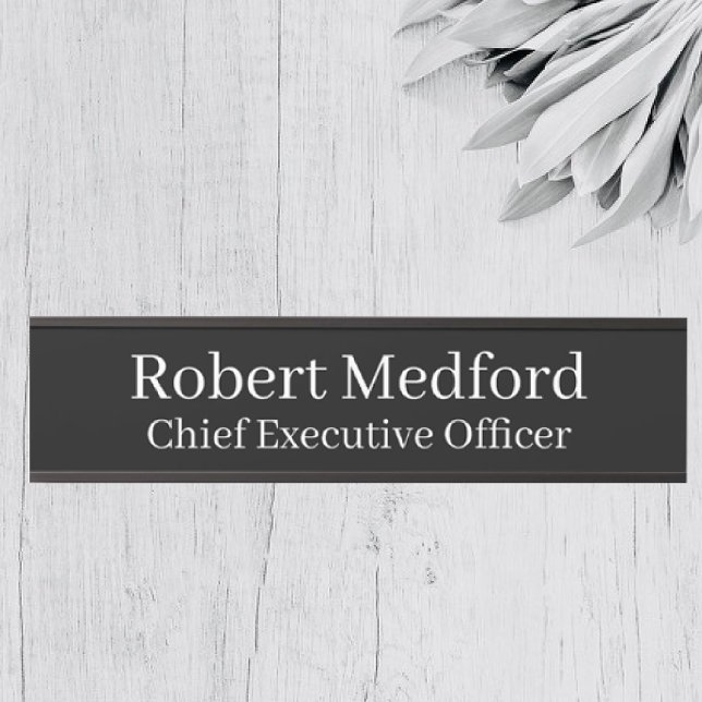 Modern Black & White Hanging Door Sign Name Plate (Creator Uploaded)