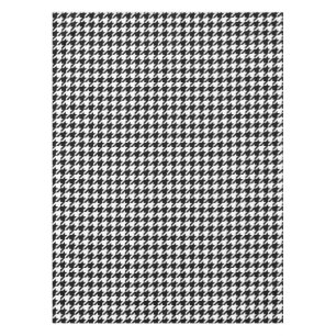 Modern Black White Houndstooth Pattern Tablecloth