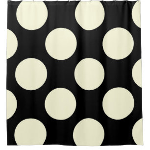 Modern black White Large Polka Dots