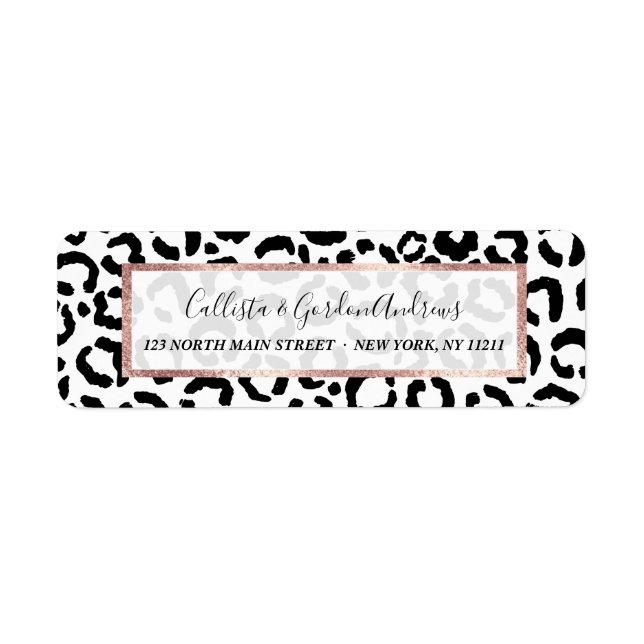 Modern Black White Leopard Animal Print Pattern (Front)