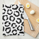 Modern Black White Leopard Animal Print Pattern Kitchen Towel<br><div class="desc">This modern and stylish animal print pattern is perfect for the trendy and stylish fashionista. It features a hand-drawn black and white leopard cheetah print. It's elegant, chic, simple, and fashionable. ***IMPORTANT DESIGN NOTE: For any custom design request such as matching product requests, colour changes, placement changes, or any other...</div>
