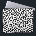 Modern Black White Leopard Animal Print Pattern Laptop Sleeve<br><div class="desc">This modern and stylish animal print pattern is perfect for the trendy and stylish fashionista. It features a hand-drawn black and white leopard cheetah print. It's elegant, chic, simple, and fashionable. ***IMPORTANT DESIGN NOTE: For any custom design request such as matching product requests, color changes, placement changes, or any other...</div>