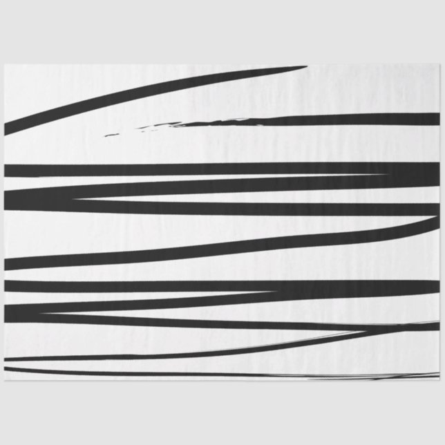 Modern Black & White Lines Abstract Art  Tissue Paper (Front)