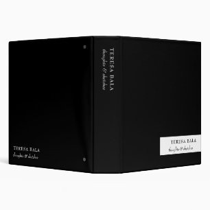 Modern Black & White Minimal Design Binder