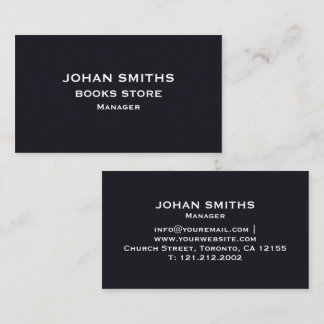 Modern Black & White Minimalist Business Card