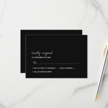 Modern Black & White Minimalist Script Wedding